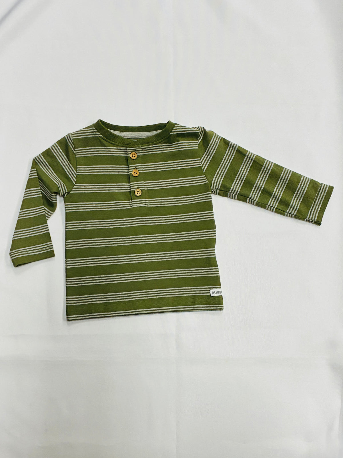 Kids Striped Green Long Sleeve