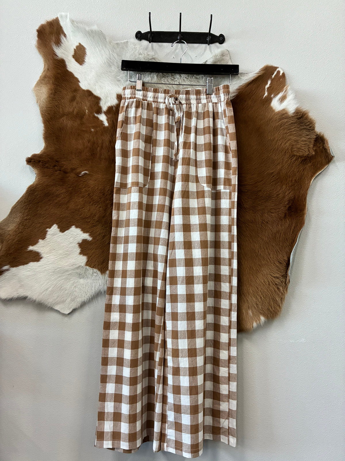 Brown Gingham pants