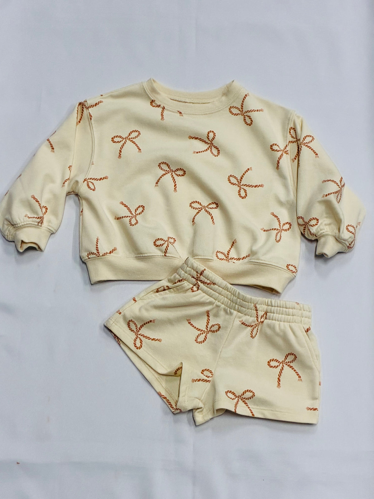 Kids Rope Bow Sweat Set