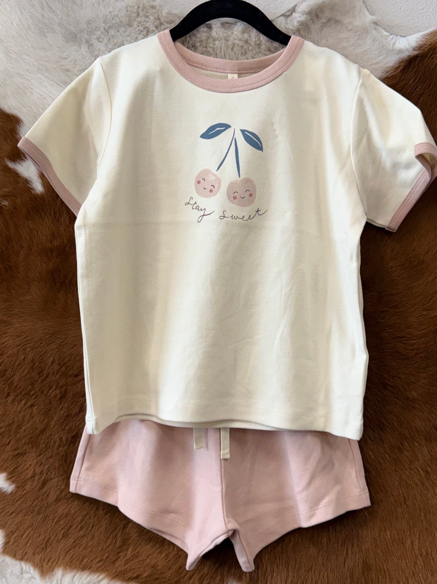 Cherry "Stay Sweet" Play Shirt & Short Set