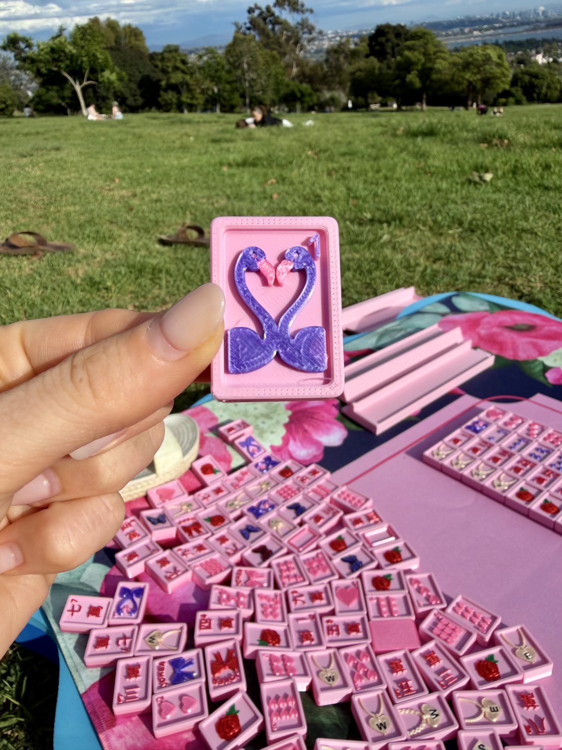 Travel Mahjong Tiles - The Flamingo