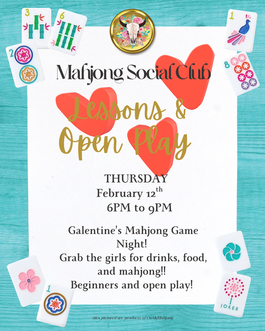 LUBBOCK Galentine's Mahjong Game Night February 12th   6pm to 9pm