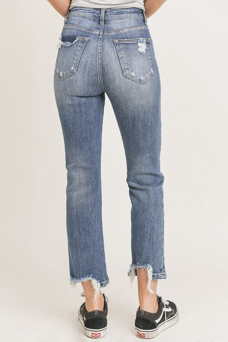 Racie VINTAGE WASHED STRAIGHT LEG JEANS - Risen