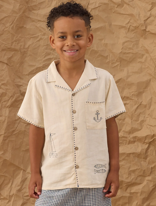 Lapel Collar Shirt Sailor