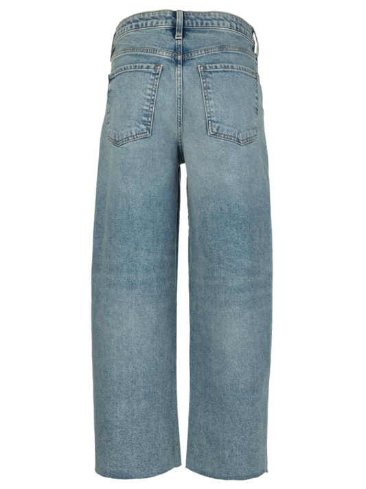 GWEN HIGH RISE WIDE LEG SLOUCHY RAW HEM