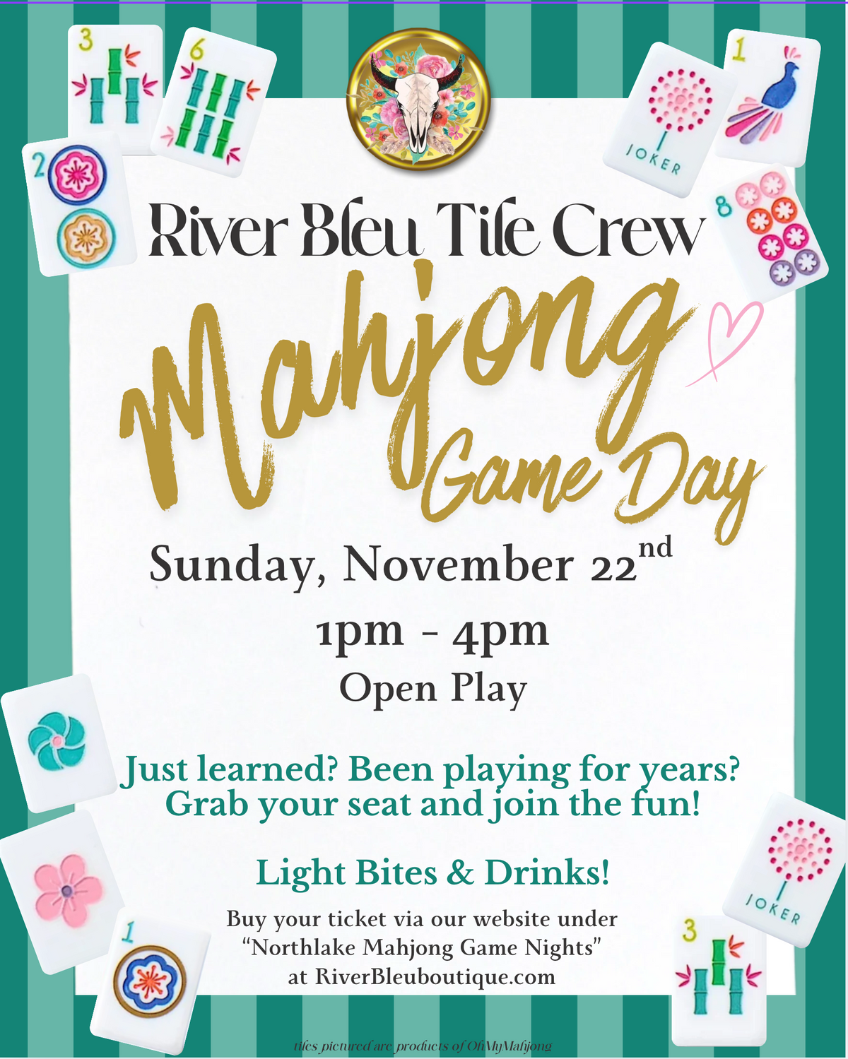 NORTHLAKE Mahjong Daytime Open Play November 22nd