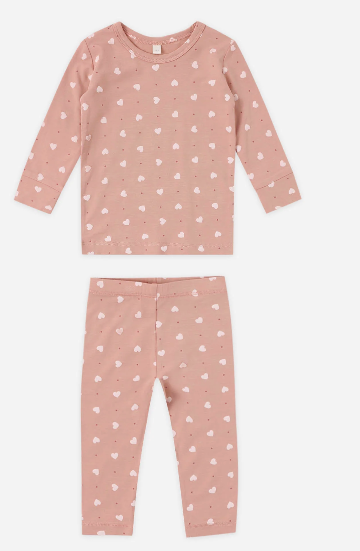Bamboo Pajama Set Pink Hearts