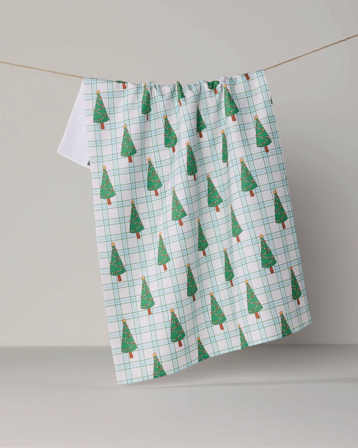 Geometry Jolly Plaid Tea Towel