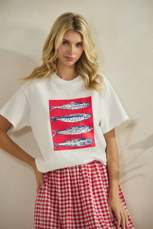 Fish Graphic Top