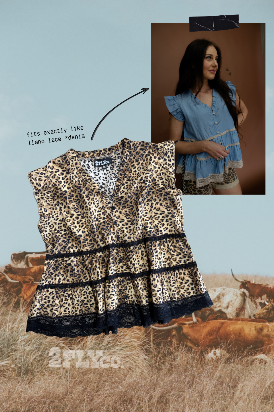 Llano Lace Leopard Top