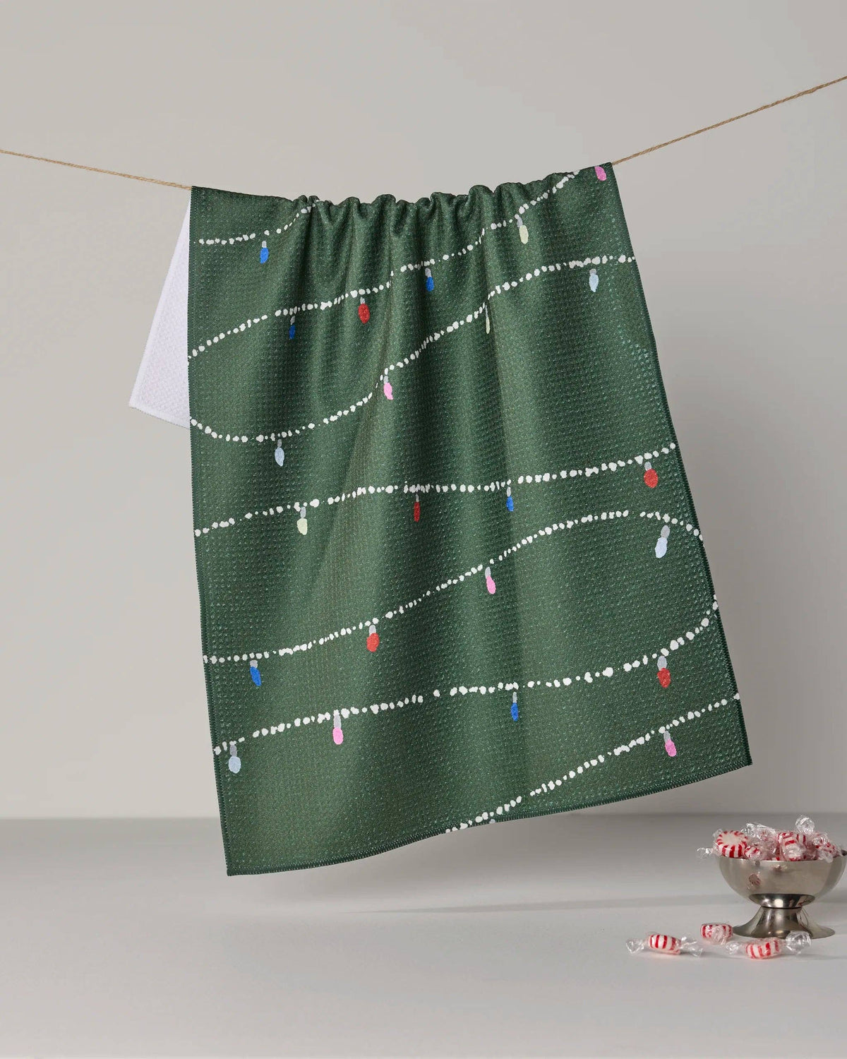 Geometry Garland Glow Tea Towel