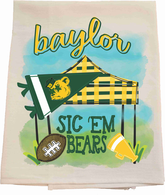 Baylor Tailgate Tent Tea Towel