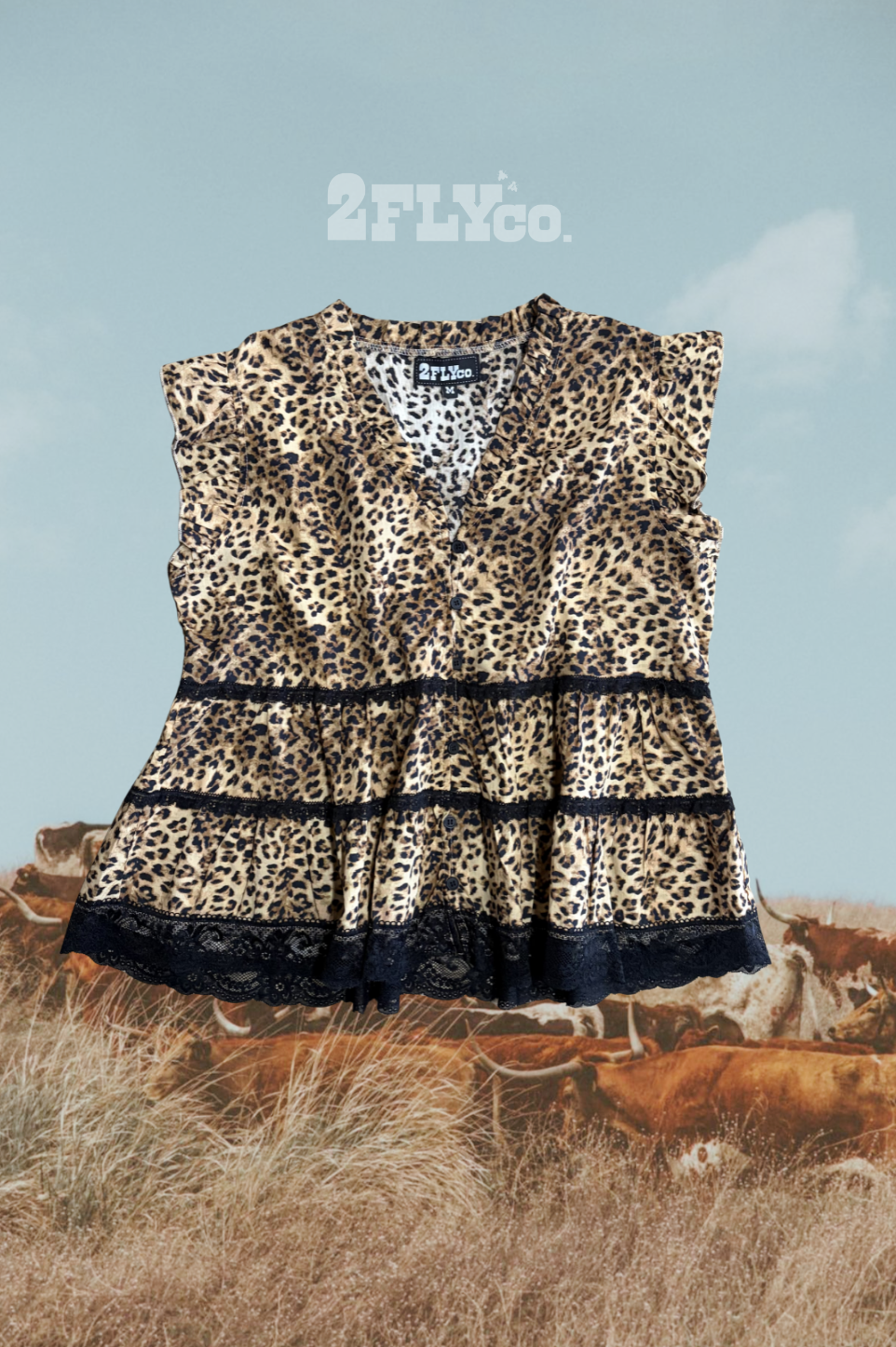Llano Lace Leopard Top