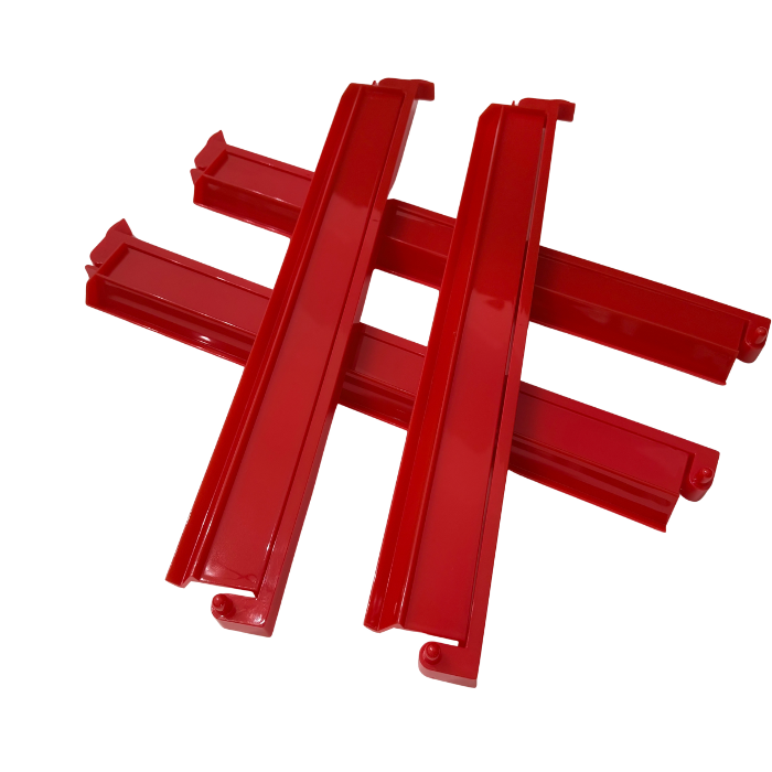 Mahjong Rack and Pusher Set of 4 RED