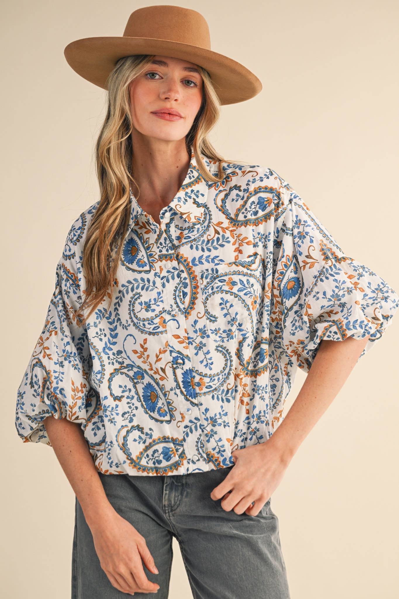 PAISLEY PRINT BUTTON DOWN