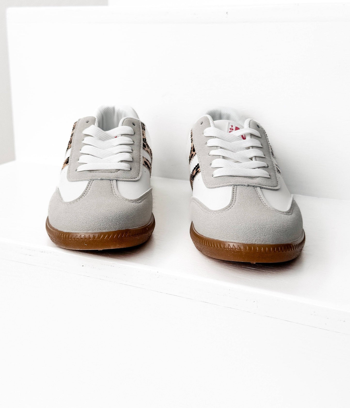 Stockholm Sneaker in White/Leopard