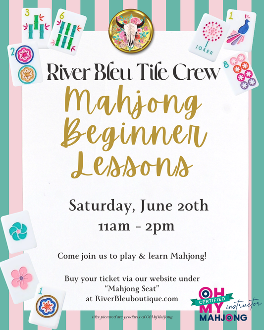 NORTHLAKE Mahjong OPEN, Beginner 101 & Guided Play 102 Lessons JUNE 20 DAY