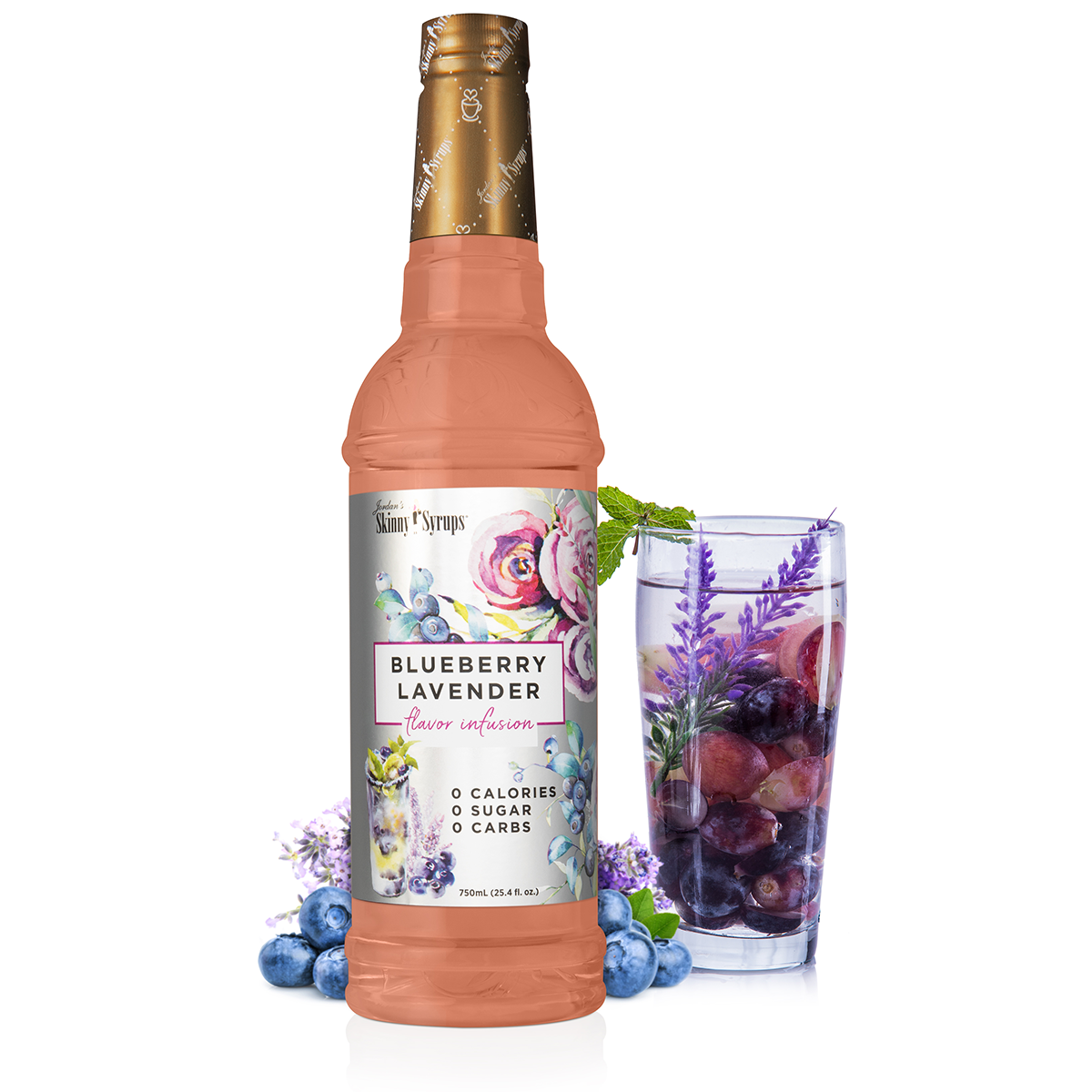 Skinny Mixes - Sugar Free Blueberry Lavender Flavor Infusion Syrup