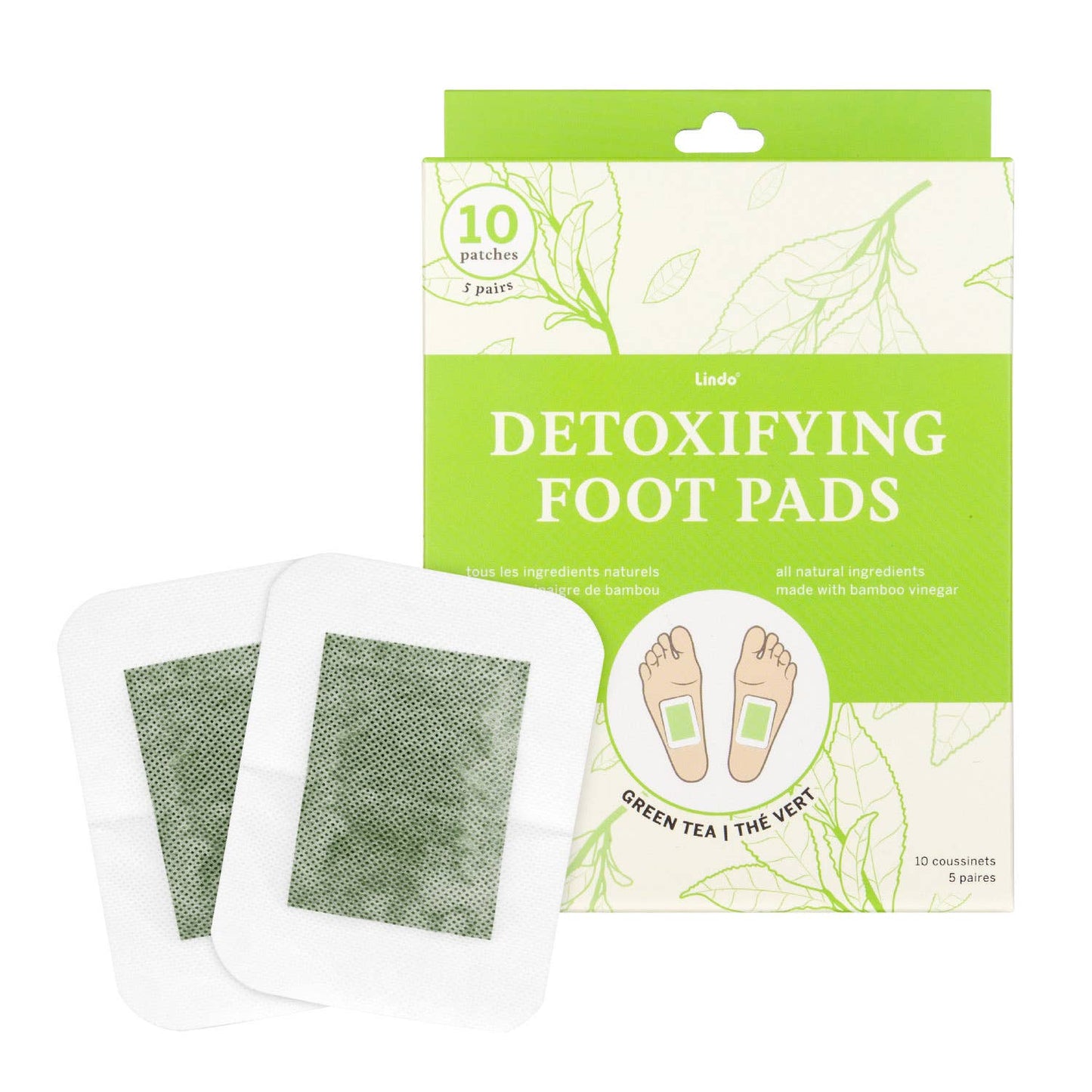 Lindo Detoxifying Foot Pads - Green Tea - 10pcs/pk